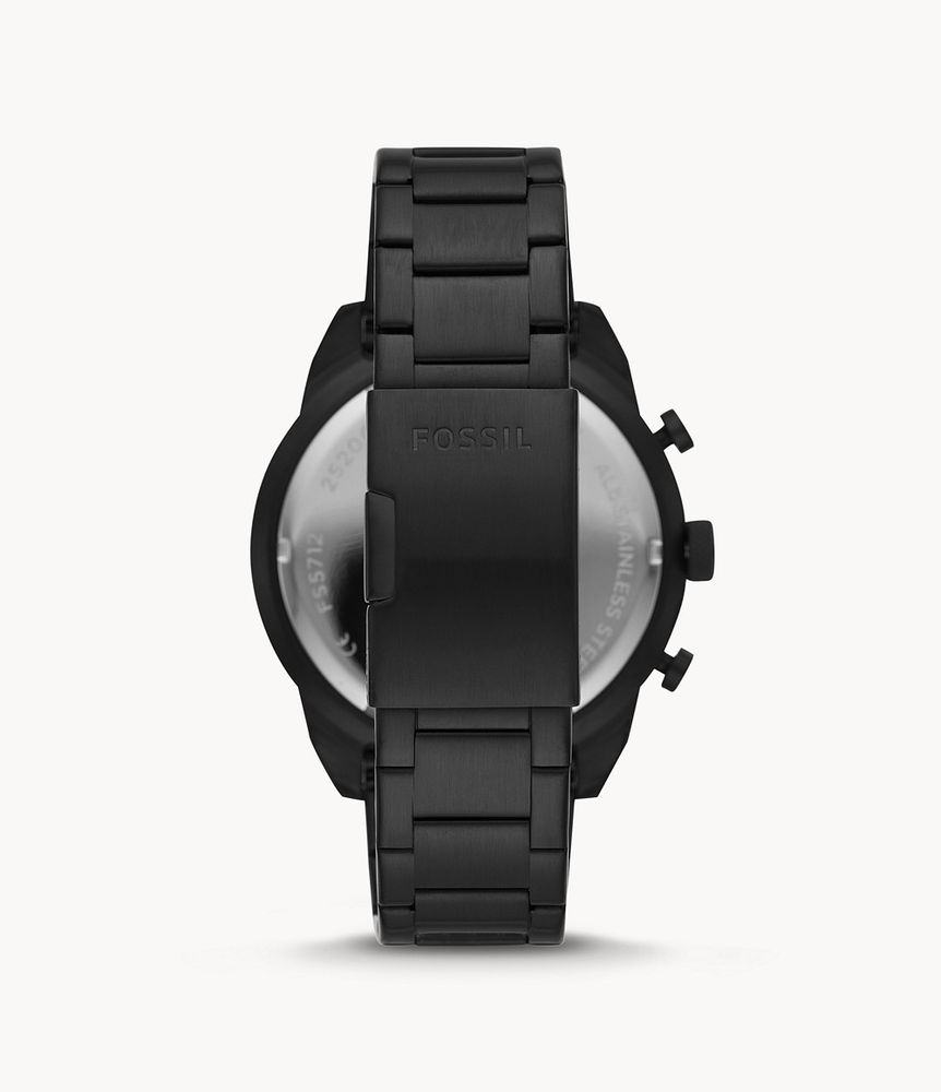 Bronson Chronograph Black Stainless Steel Watch