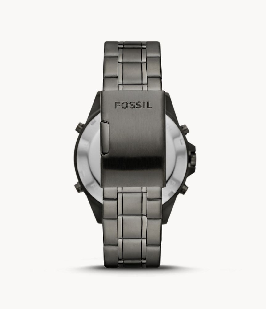 Garrett Analog-Digital Smoke Stainless Steel Watch - FS5782 - Fossil