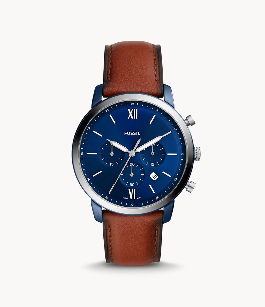 Neutra Chronograph Luggage Leather Watch - FS5791 - Fossil
