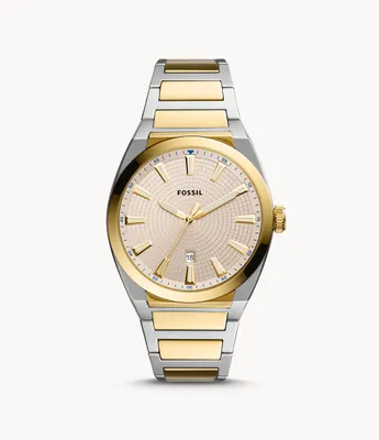Everett Three-Hand Date Two-Tone Stainless Steel Watch