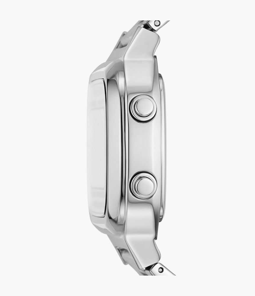 Retro Digital Stainless Steel Watch - FS5844 - Fossil