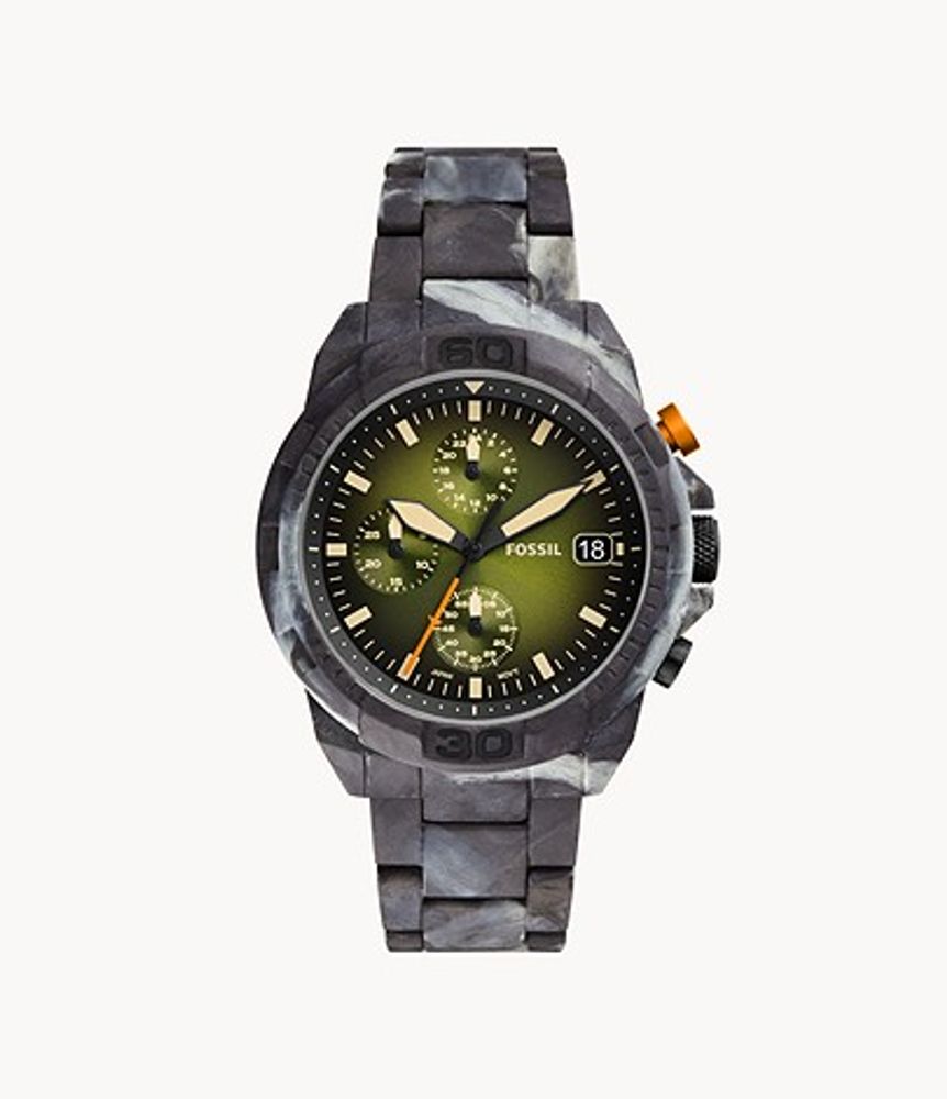 Bronson Chronograph Black Carbon Fiber Watch - FS5854 - Fossil