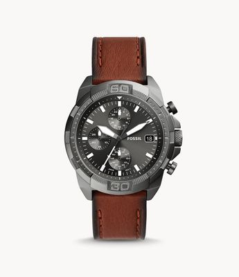 Bronson Chronograph Brown LiteHideâ¢ Leather Watch