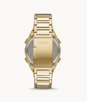 Everett Solar-Powered Digital Gold-Tone Stainless Steel Watch - FS5862 - Fossil