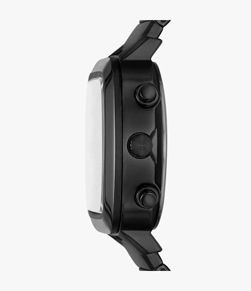 Retro Analog-Digital Black Stainless Steel Watch - FS5891 - Fossil