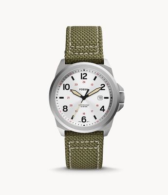 Bronson Three-Hand Date Olive Nylon Watch