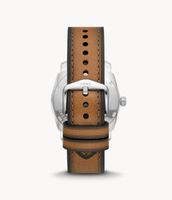 Machine Three-Hand Day-Date Tan LiteHide™ Leather Watch
