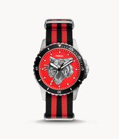 FB - 01 Three-Hand Black and Red Nylon Watch - FS5929 - Fossil