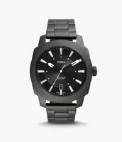 Machine Three-Hand Date Smoke Stainless Steel Watch