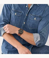 Defender Solar-Powered Luggage Leather Watch