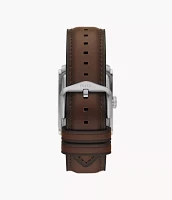 Carraway Three-Hand Brown Leather Watch