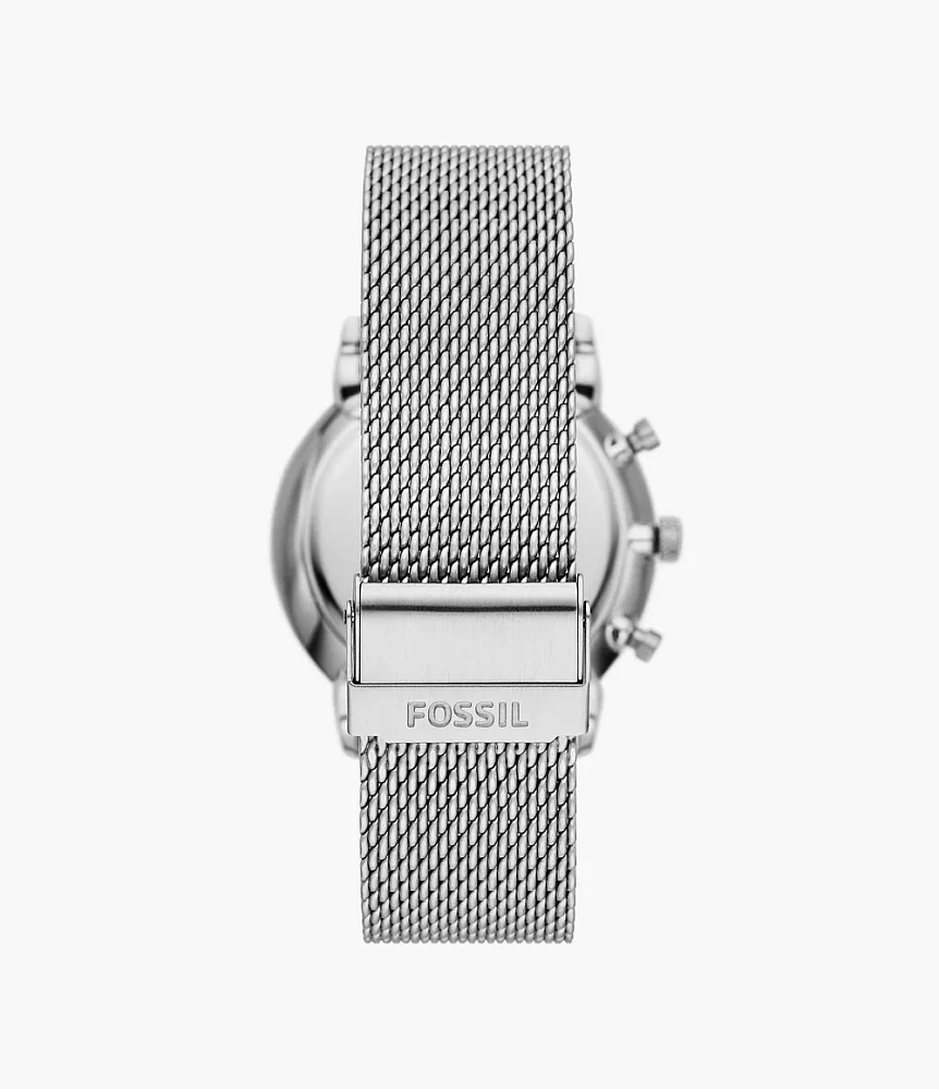 Neutra Chronograph Stainless Steel Mesh Watch and Bracelet Box Set