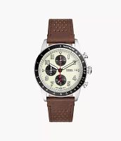 Sport Tourer Chronograph Brown Leather Watch