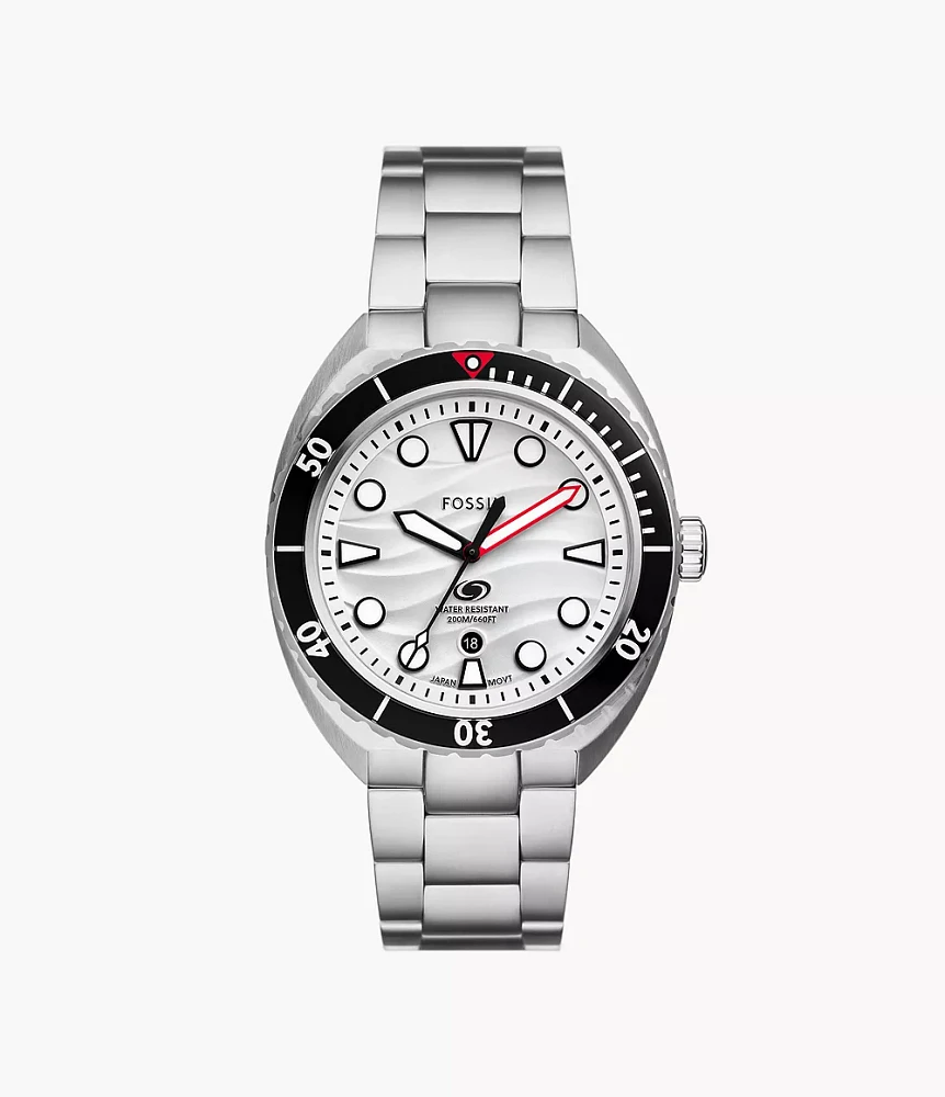 Breaker Three-Hand Date Stainless Steel Watch