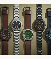 Machine Chronograph Black Stainless Steel Watch