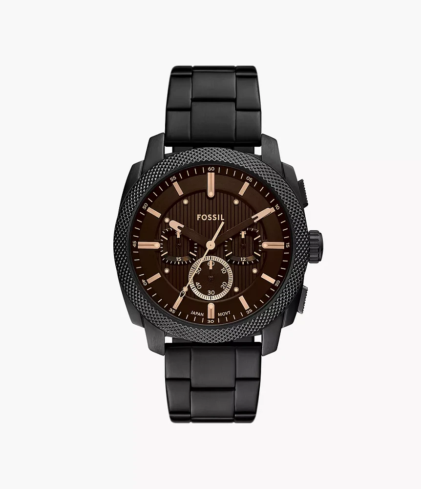 Machine Chronograph Black Stainless Steel Watch