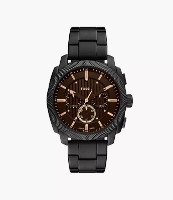 Machine Chronograph Black Stainless Steel Watch