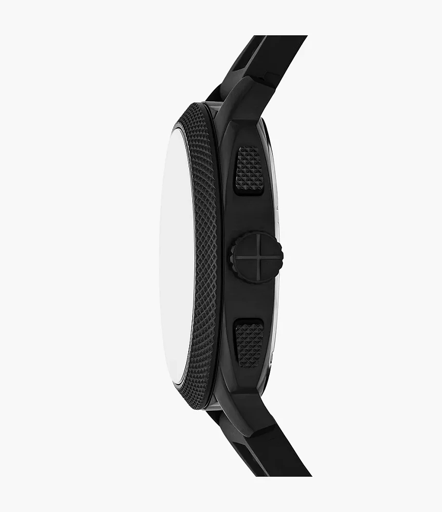 Machine Chronograph Black Silicone Watch