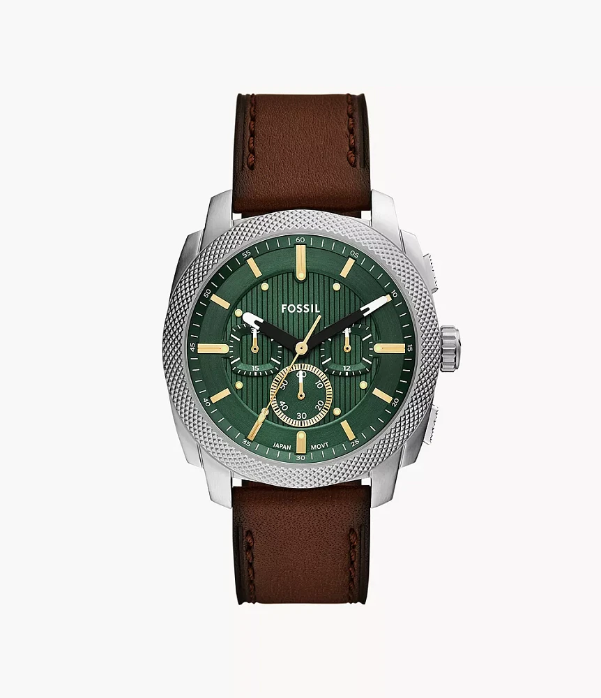 Machine Chronograph Brown Leather Watch