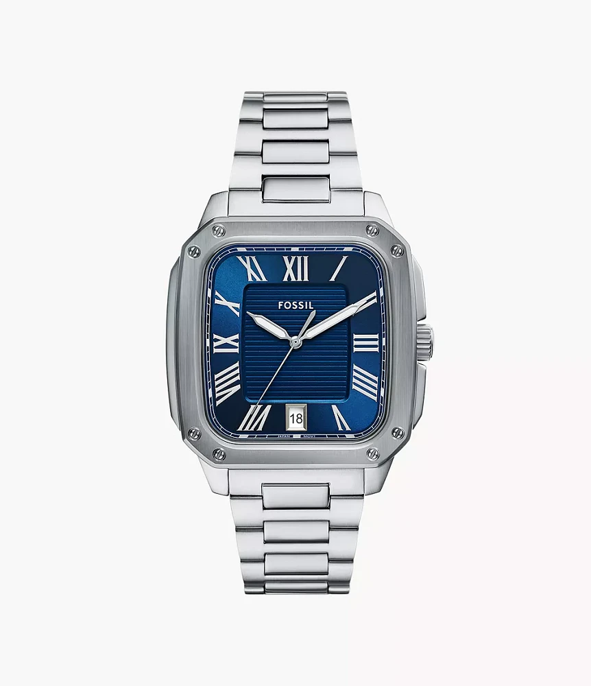 Crosby Three-Hand Date Stainless Steel Watch