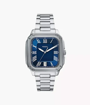 Crosby Three-Hand Date Stainless Steel Watch