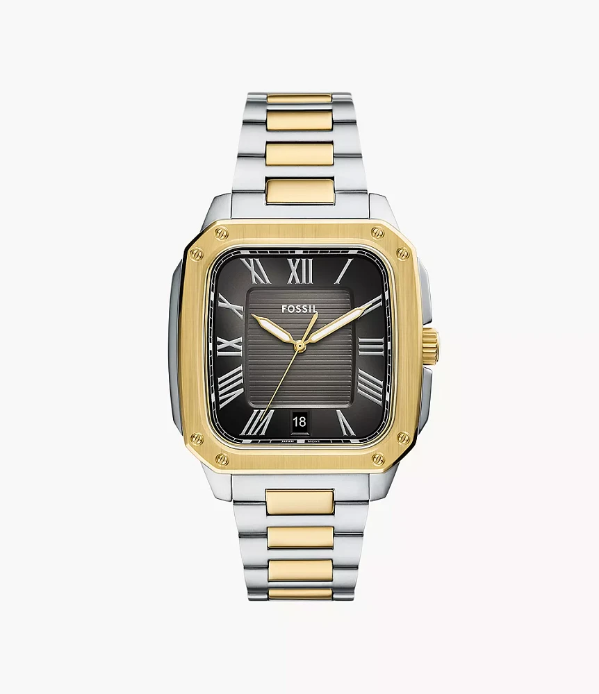 Crosby Three-Hand Date Two-Tone Stainless Steel Watch
