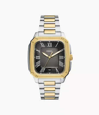 Crosby Three-Hand Date Two-Tone Stainless Steel Watch