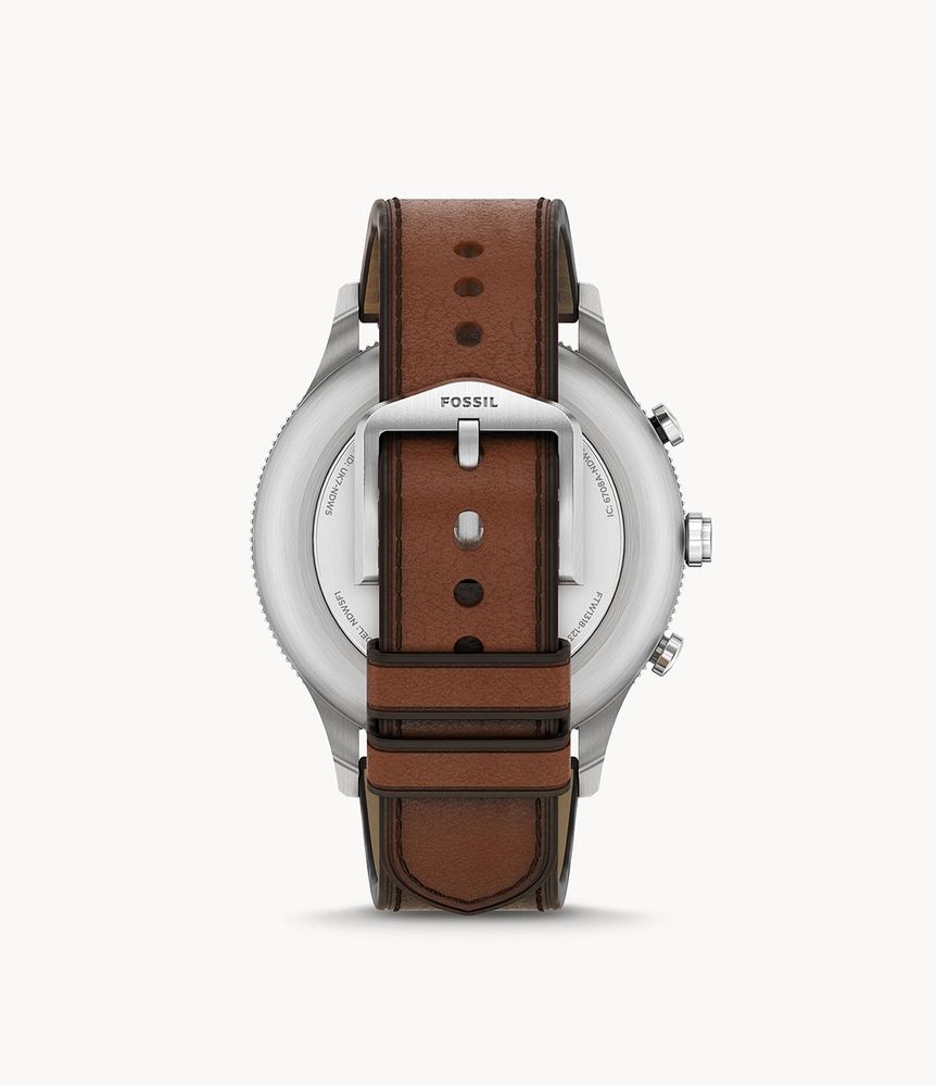 Hybrid Smartwatch Retro Pilot Dual-Time Brown Eco Leather - FTW1318 - Fossil