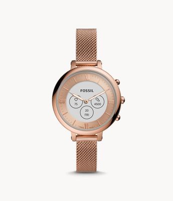 Hybrid Smartwatch HR Monroe Rose Gold-Tone Stainless Steel - FTW7039 - Fossil