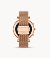 Carlie Gen 6 Hybrid Smartwatch Rose Gold-Tone Stainless Steel Mesh