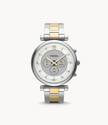Montre intelligente hybride Gen6 Carlie en acier inoxydable bicolore
