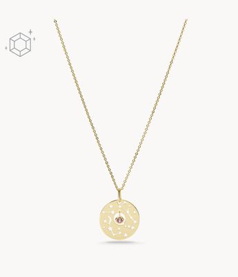 Drew Celestial 18K Gold Plated Brass Pendant Necklace - JA7101710 - Fossil