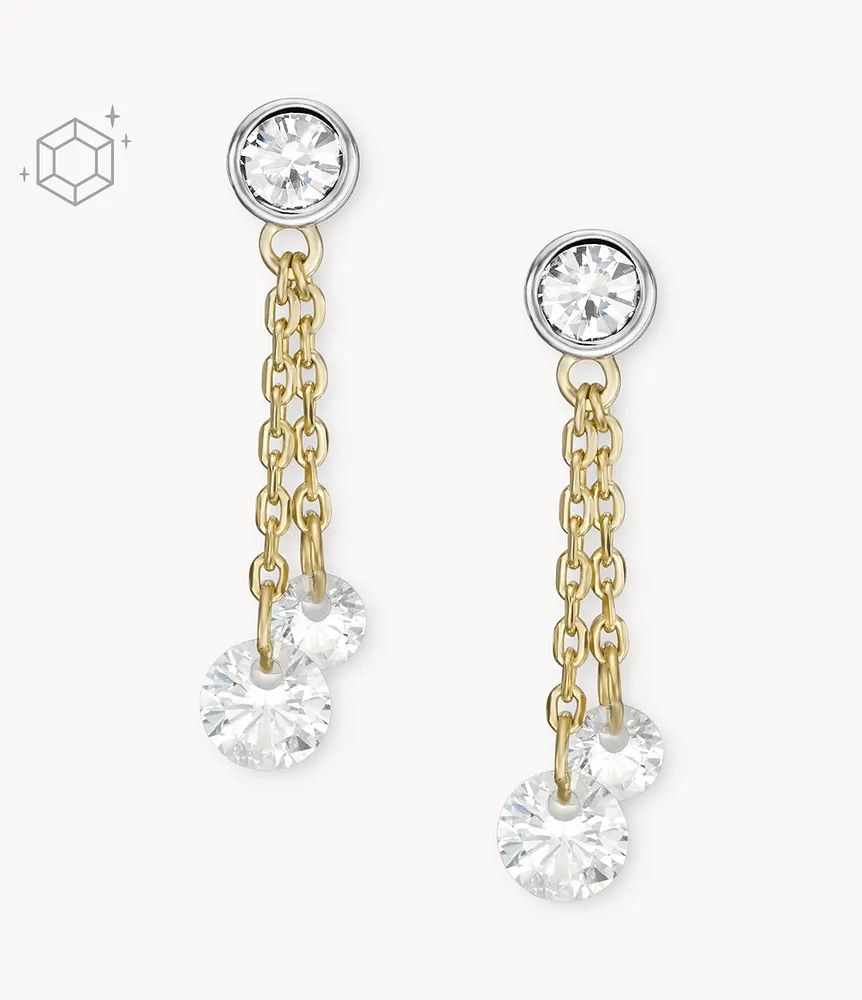 Sutton Golden Icons Gold-Tone Stainless Steel Drop Earrings