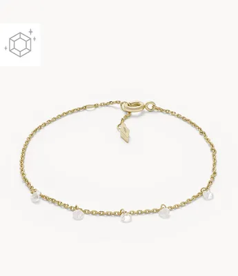 Sadie Shine Bright 14K Gold Plated Brass and Stainless Steel Dangle Bracelet