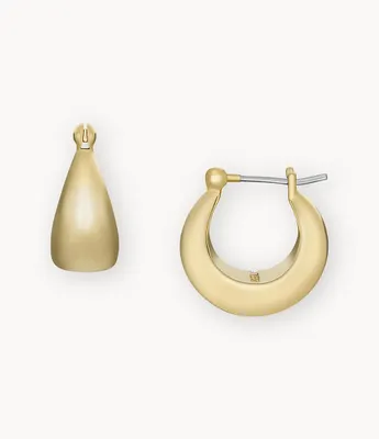 Sadie Golden Sun Gold-Tone Brass Hoop Earrings