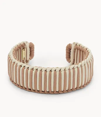 Summer Cuff Gold-Tone Brass Bangle Bracelet