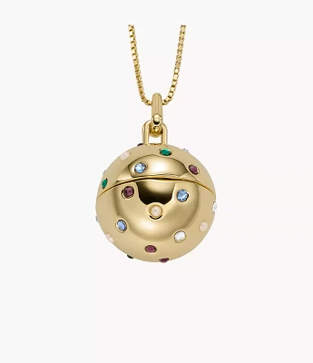 Bright Baubles Gold-Tone Brass Pendant Necklace