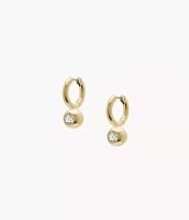 Bright Baubles Gold-Tone Brass Hoop Earrings