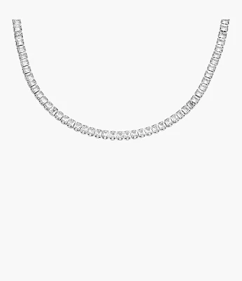 Heritage D-Link Glitz Stainless Steel Chain Tennis Necklace