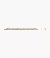 Heritage D-Link Glitz Two-Tone Stainless Steel Tennis Bracelet