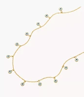 Sutton Evil Eye Brass Chain Necklace