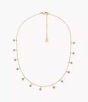 Sutton Evil Eye Brass Chain Necklace