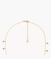 Sutton Evil Eye Brass Chain Necklace