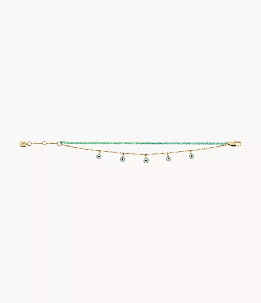 Sutton Evil Eye Brass Multi-Strand Bracelet