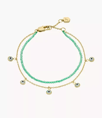 Sutton Evil Eye Brass Multi-Strand Bracelet