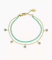 Sutton Evil Eye Brass Multi-Strand Bracelet