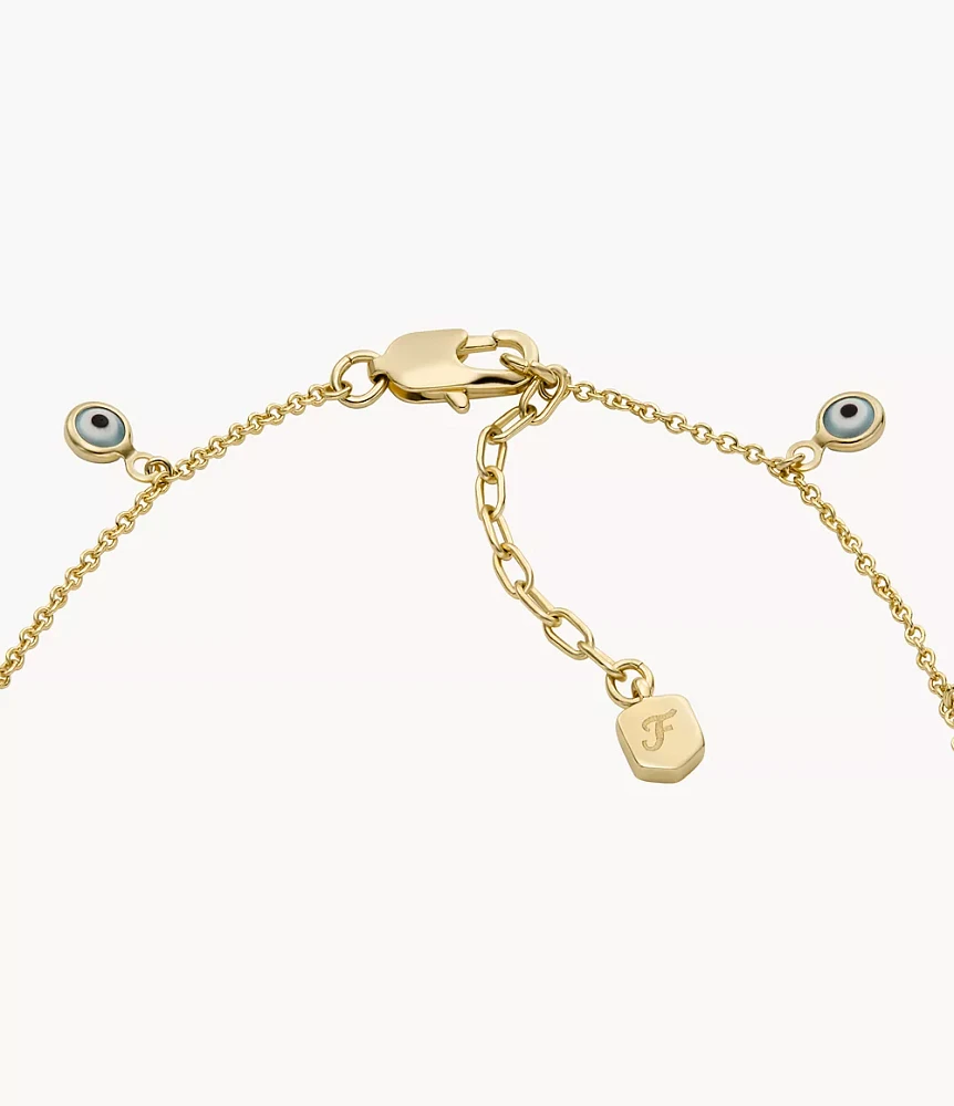 Sutton Evil Eye Brass Chain Anklet