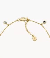 Sutton Evil Eye Brass Chain Anklet