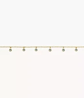 Sutton Evil Eye Brass Chain Anklet