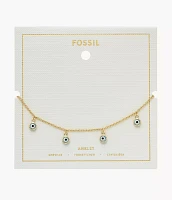 Sutton Evil Eye Brass Chain Anklet